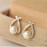 Jewelry Simulated Pearl Drop Earrings Cute