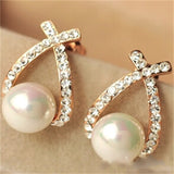 Jewelry Simulated Pearl Drop Earrings Cute