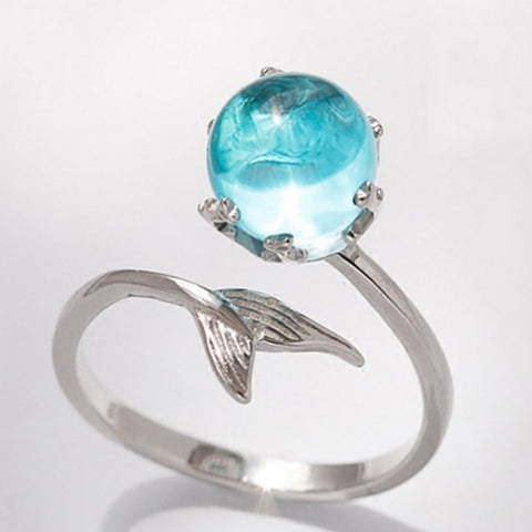 Blue Crystal Mermaid Bubble Rings