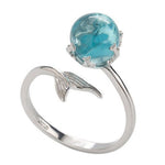 Blue Crystal Mermaid Bubble Rings