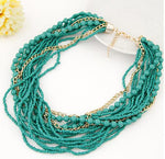 Vintage Bohemian Beads Chain Tassel Necklaces