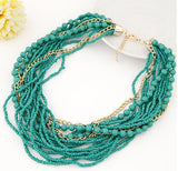 Vintage Bohemian Beads Chain Tassel Necklaces