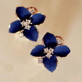 Camellia Design Of Flower Pattern Earrings
