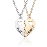 Best Friends Necklace Rainbow , Heart Shaped