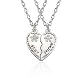 Best Friends Necklace Rainbow , Heart Shaped