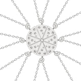 Best Friends Necklace Rainbow , Heart Shaped