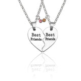 Best Friends Necklace Rainbow , Heart Shaped