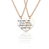 Best Friends Necklace Rainbow , Heart Shaped