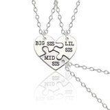 Best Friends Necklace Rainbow , Heart Shaped