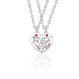 Best Friends Necklace Rainbow , Heart Shaped